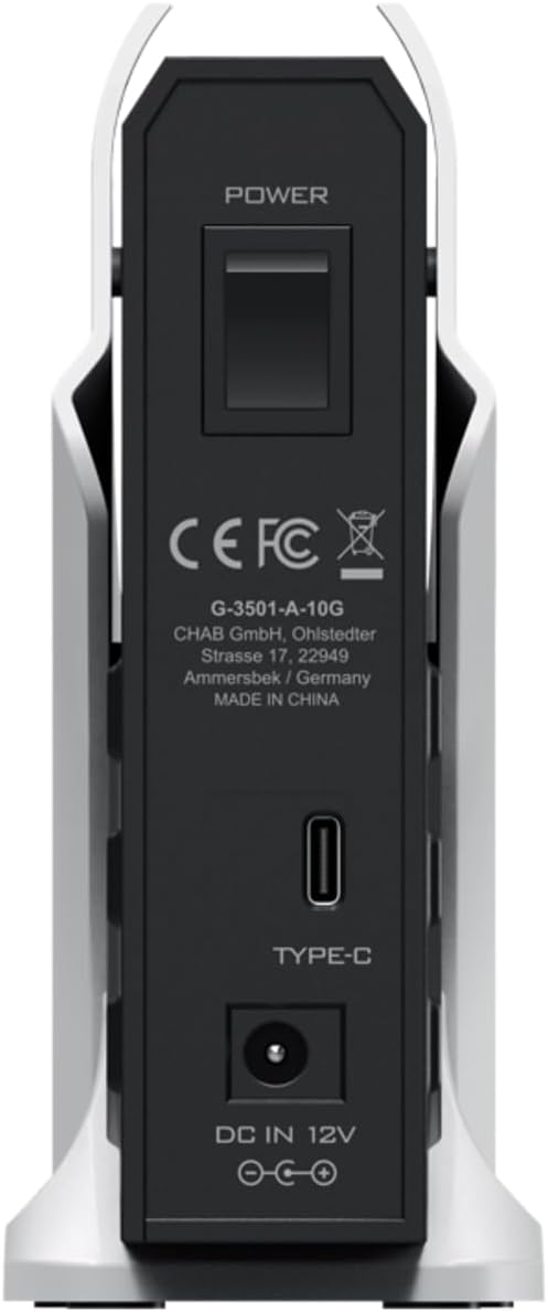 GRAUGEAR | Das Festplattengehäuse | für 3,5 oder 2,5 Zoll SATA Laufwerke | USB3.2 USB-C Anschluss |