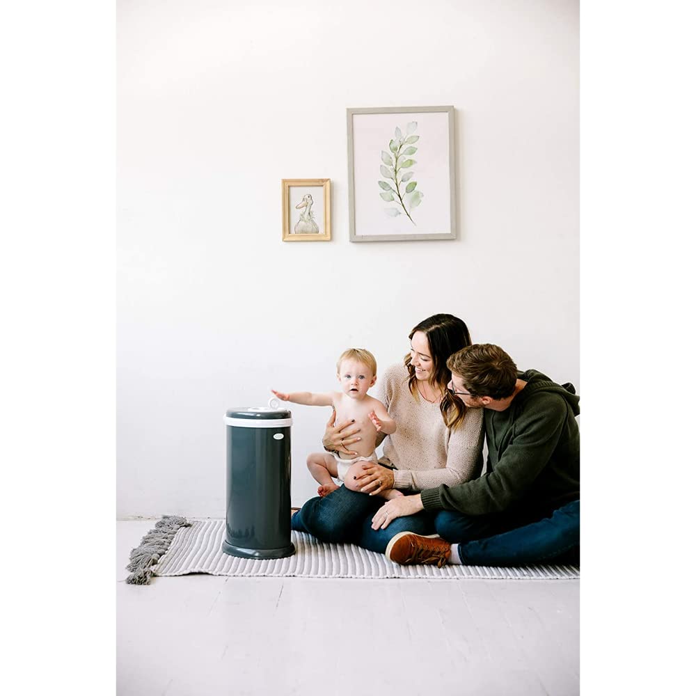 Ubbi Steel Diaper Pail, Odor Locking, No Special Bag Required, Award-Winning, Registry Must-Have, Sl