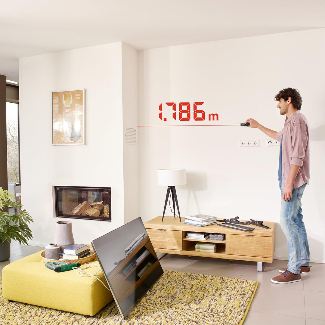 Bosch Laser-Entfernungsmesser Zamo der 4. Generation (einfaches und präzises Messen bis 25 m, Akkus
