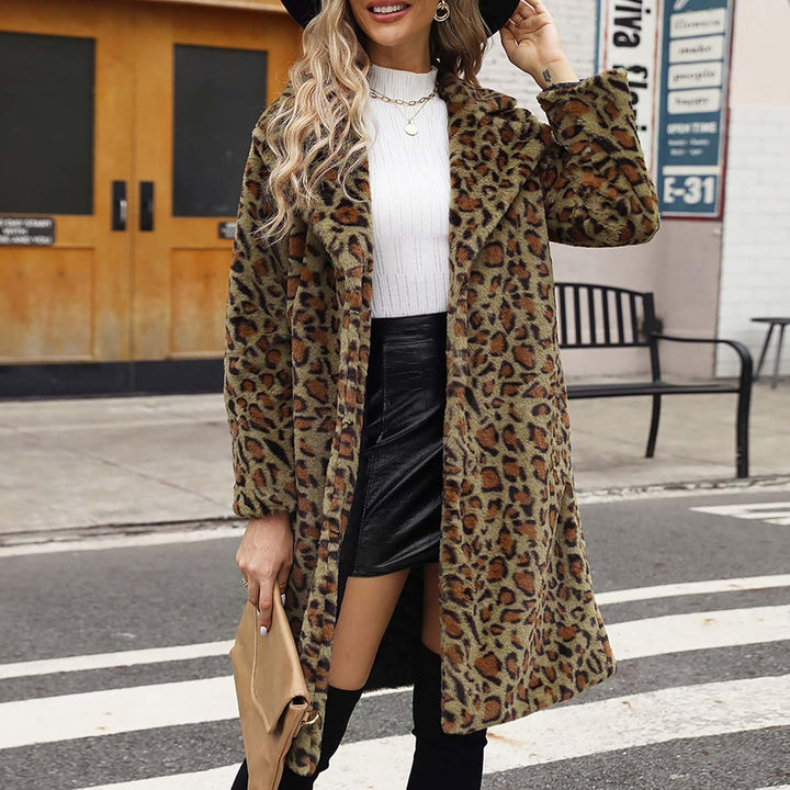 EMATOP Fellmantel Damen Oversize Lang Pelzmantel Faux Fur Kunstfell Jacke Warm Kunstpelz Felljacke E