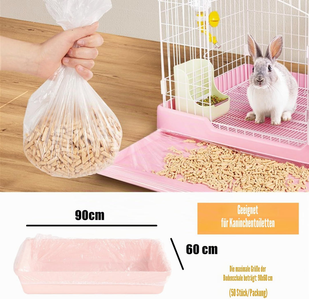 50 Stück Kaninchen-PIPI-Matte Einweg-Käfigfolie Folie für Käfig Hasenkäfigeinlage Einweg-Kaninchenkä