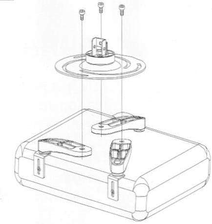 Techly ICA-PM-102S Universal Deckenhalterung für Beamer, ausziehbar, 30-37cm Silber, 30-37cm