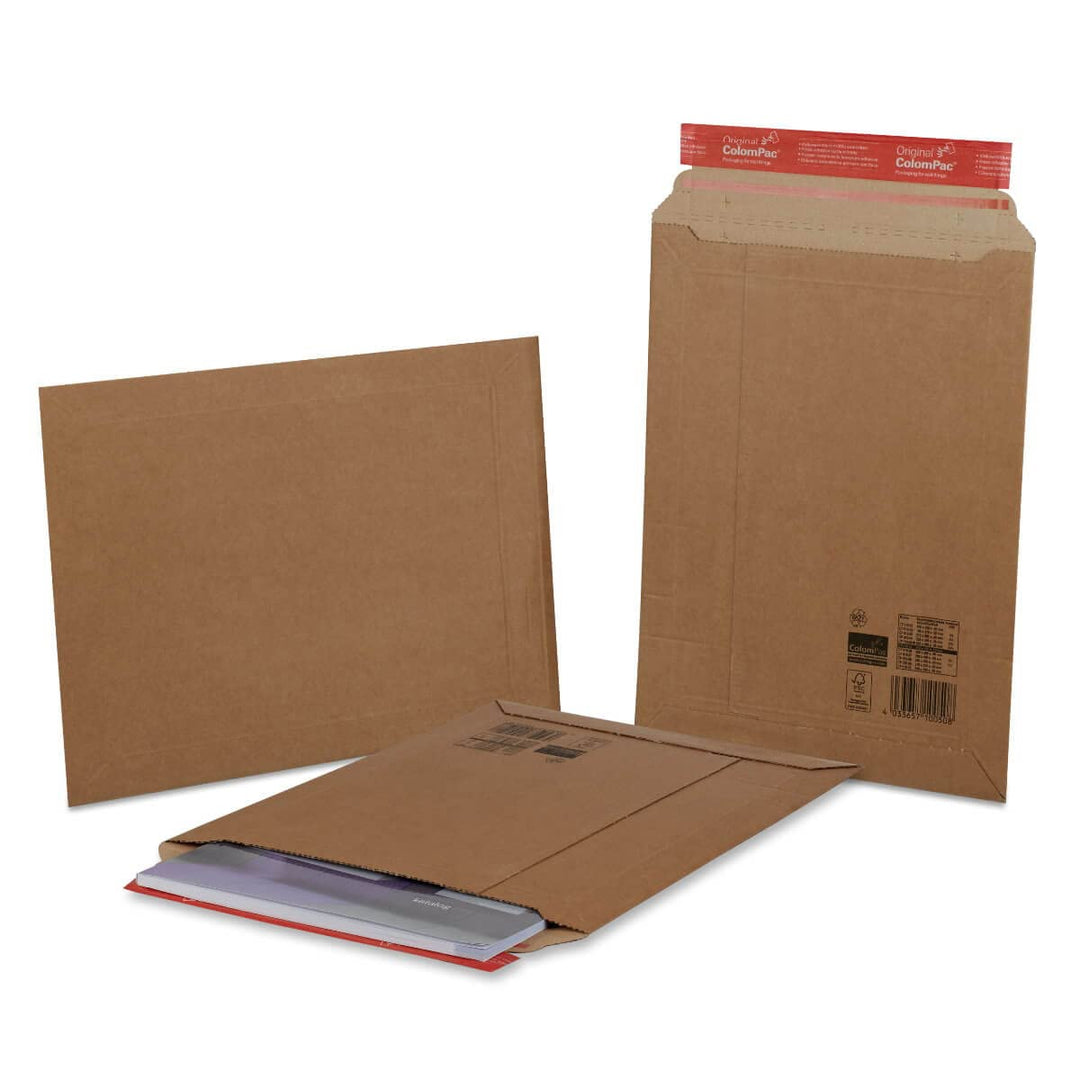 ColomPac CP 010.05 Versandtaschen 265x357 mm aus Wellpappe, braun - 100 Stück