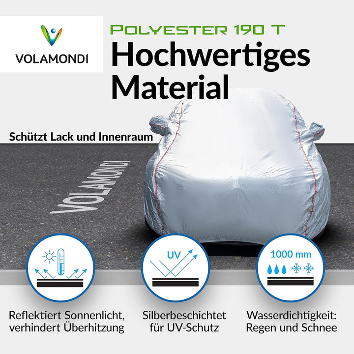 Autoabdeckung (483x178x120) wasserdichte Auto Abdeckplane aus besonders strapazierfähigem Material |
