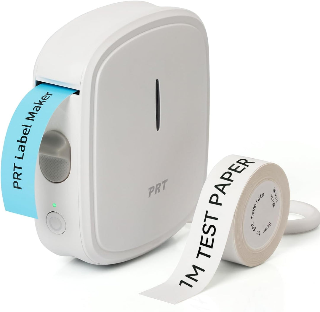prt Qutie Bluetooth Beschriftungsgerät Selbstklebend, Tragbarer Mini Etikettiergerät, USB Aufladen E