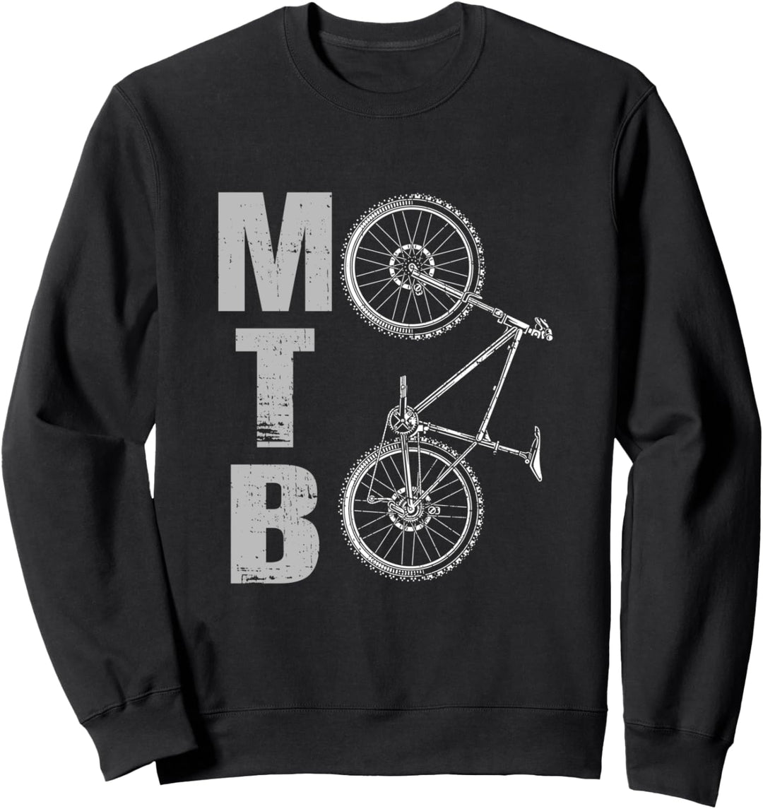 MTB Mountainbike Fahrradmotiv Downhill Spruch Radfahrerin Sweatshirt