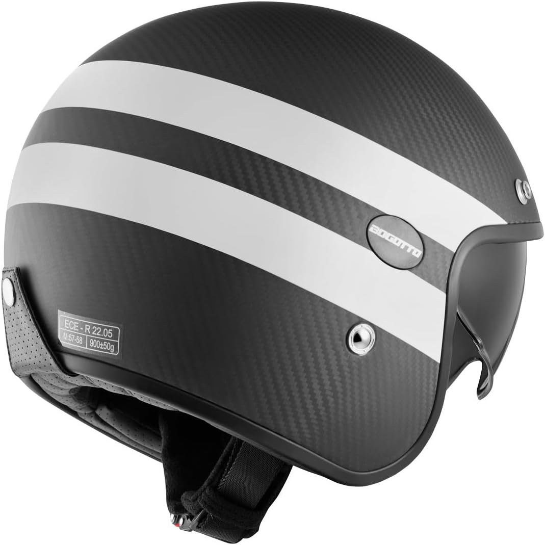 Bogotto V587 Crono Carbon Jethelm (Black Matt/White,S) S Schwarz Matt/Weiss, S Schwarz Matt/Weiss