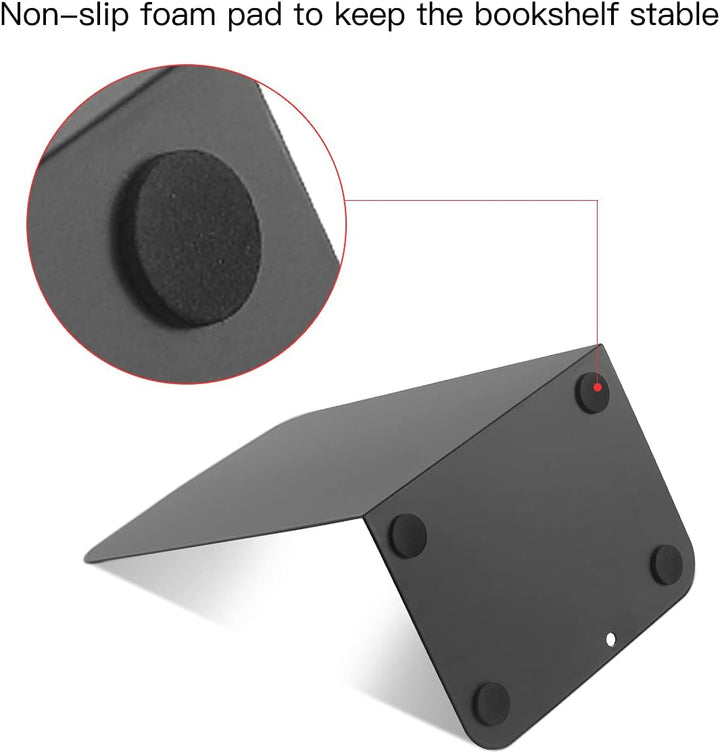 MSDADA 5 Paare Buchstützen, 102x203x135mm Buchstützen Metall Buchständer Bookends rutschfeste Buchst