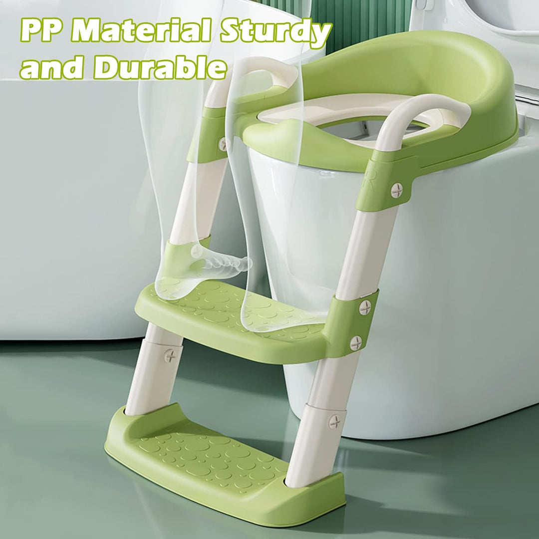 Töpfchen Toilettensitz Baby mit Treppe, Kinder WC Sitz Toilette Toilettentrainer Höhenverstellbar un