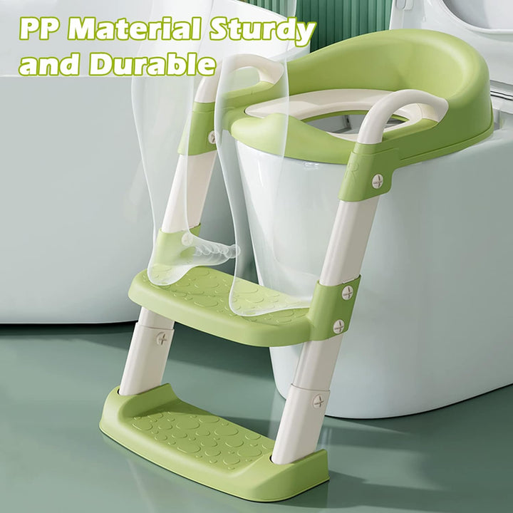 Töpfchen Toilettensitz Baby mit Treppe, Kinder WC Sitz Toilette Toilettentrainer Höhenverstellbar un