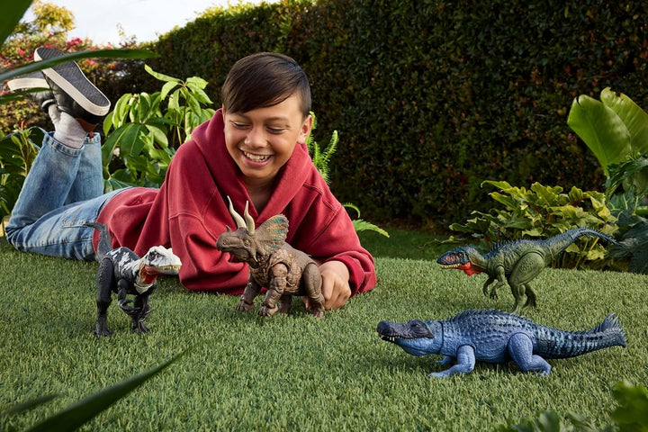 Mattel Jurassic World: Die Wiedergeburt Gigantic Thrashers-Dinosaurierfigur, Chilantaisaurus grosse