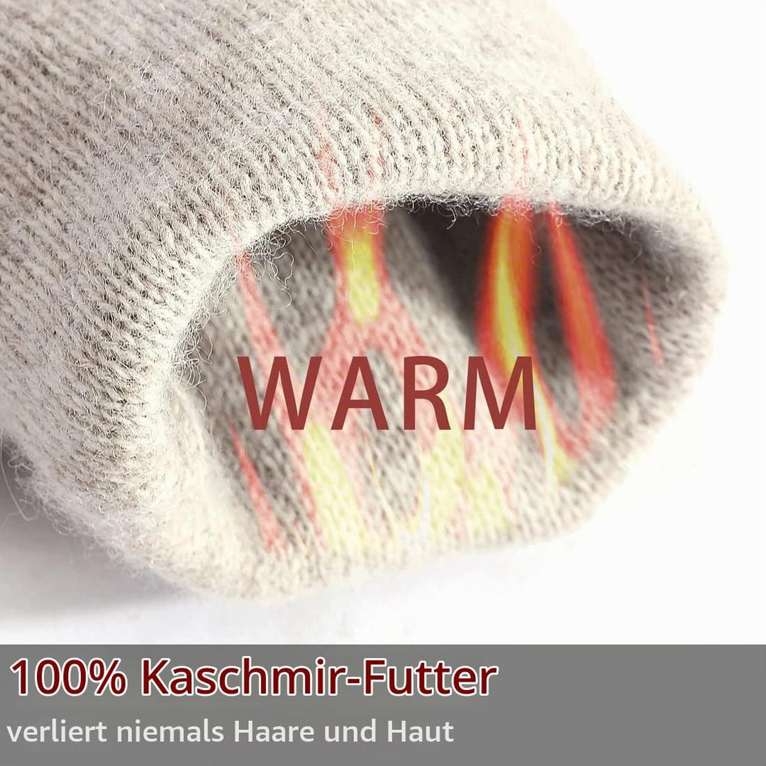 Harssidanzar Damen Lederhandschuhe Winter Warmes Kaschmirfutter Touchscreen Vintage Finished GL017EU