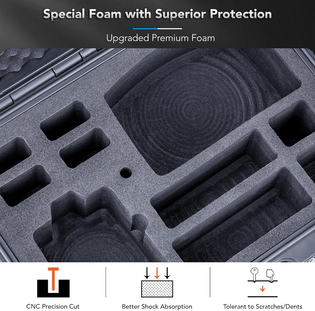 Lykus Titan AA100 Wasserdicht Tasche/Koffer/Case für Antigravity A1 Drone Bundles,Unterstützt 7 Akku