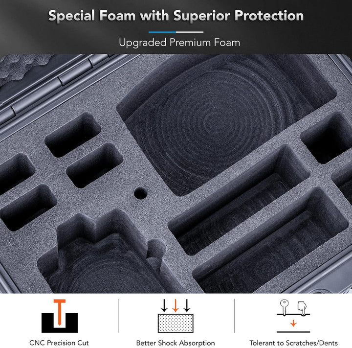 Lykus Titan AA100 Wasserdicht Tasche/Koffer/Case für Antigravity A1 Drone Bundles,Unterstützt 7 Akku