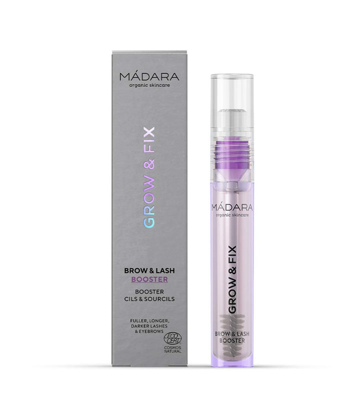 MÁDARA Organic Skincare | GROW & FIX Brow & Lash Booster, 4,25ml – Fördert das Wachstum von Brauen u