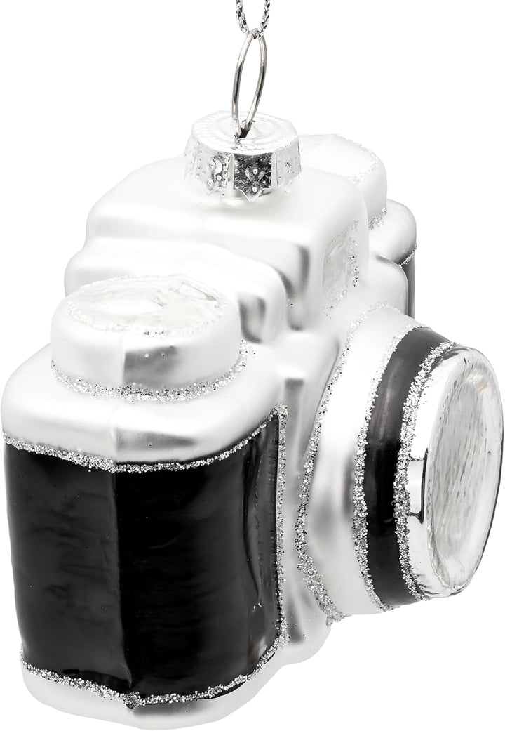 SIKORA Kompakt Kamera besondere Weihnachtskugel Glas Christbaumschmuck Deko Figur Weihnachten Anhäng