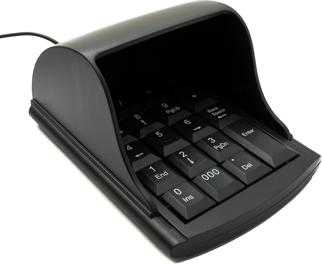 System-S Numpad Ziffernblock Anti Peeping 19 Tasten USB 2.0 Typ A Tastatur mit Sichtschutz