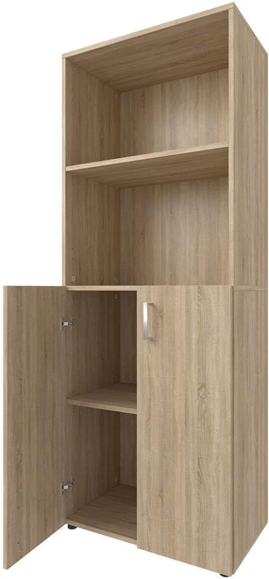 Kombi Schrank Aktenschrank Standschrank Beistellschrank Regal Büro Trio 22" Sonoma/Eiche Sonoma/Eich