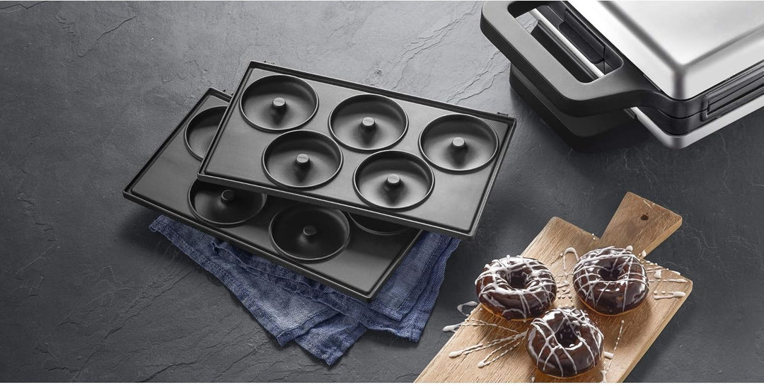 WMF Lono Snack Master Zubehör, Donut Maker, Donut Platten-Set, 2 abnehmbare Plattensets, antihaftbes