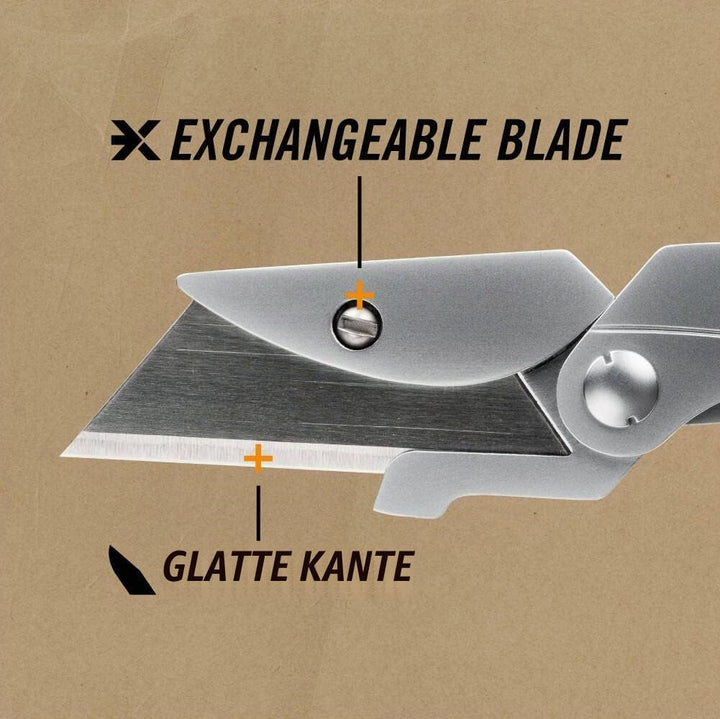 Gerber Cuttermesser, EAB Utility Lite, Klappbar, Klingenlänge: 3,8 cm, Edelstahl, Silber, 31-003036