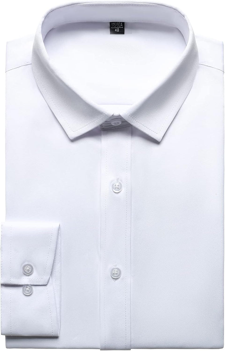 LucMatton Herrenhemd, formell, dehnbar, knitterfrei, langärmelig, schmale Passform, Button-Down-Shir