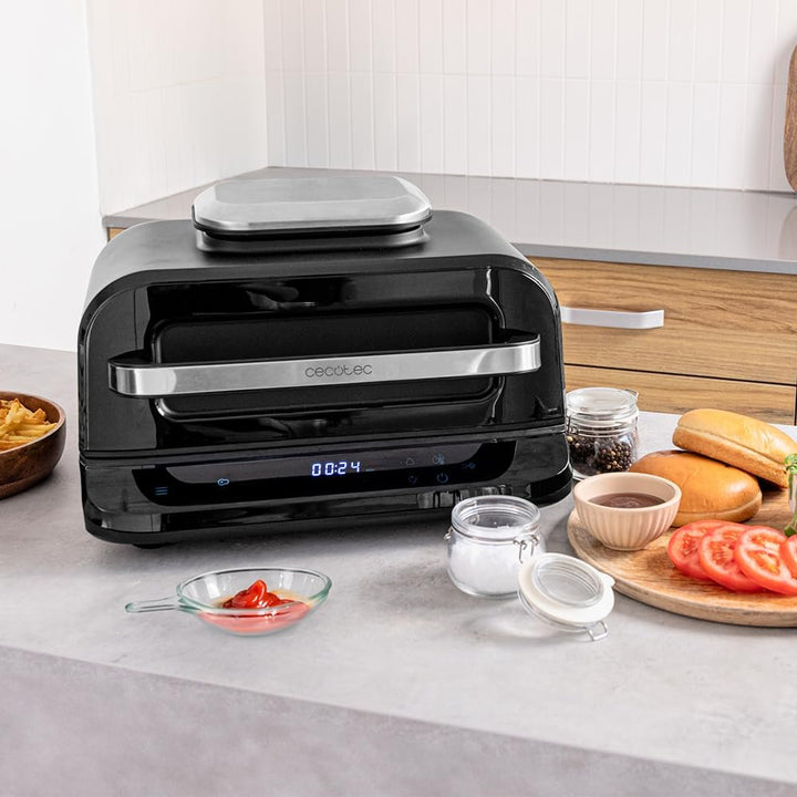 Cecotec Cecofry FireDome 6000 Air Fryer 6000 Ölfreier Grill Air Fritteuse, 2400 W, 6 Kochmodi und 4