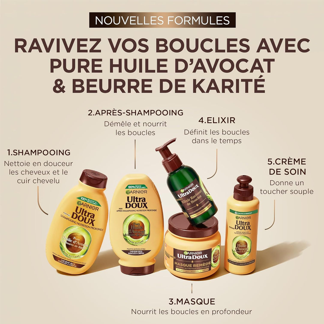 Garnier Ultra Doux – Elixir Reviteur de Locken – mit Avocadoöl und Sheabutter – Mehrzwecköl zur Wied