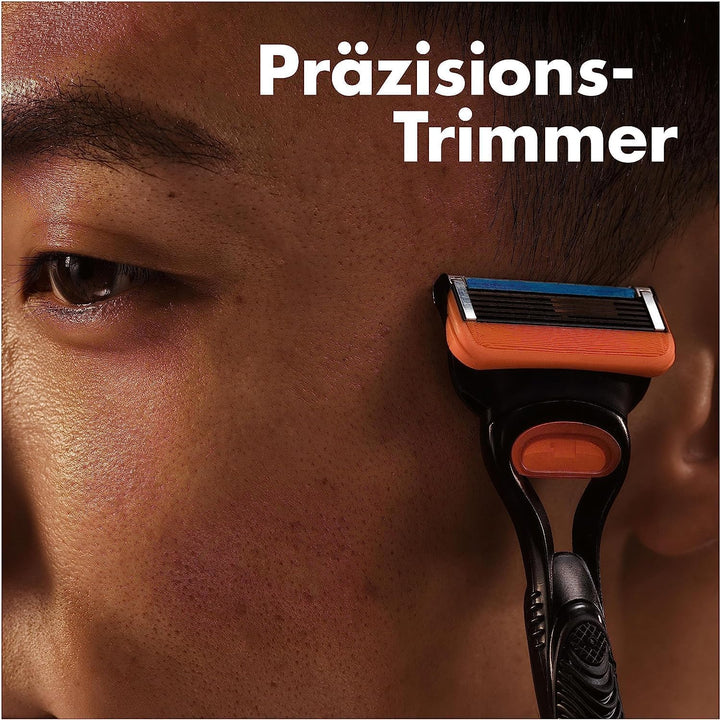 Gillette Fusion 5 Nassrasierer Herren, Rasierer + 4 Rasierklingen mit 5-fach Klinge, Geschenk für Mä