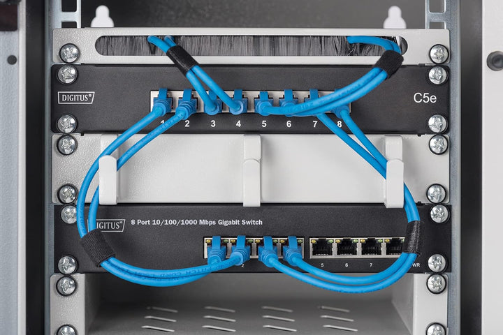 DIGITUS Gigabit Ethernet PoE+ Switch - 10 Zoll - 8 Ports - L2+ Managed - IEEE 802.3at - 80 Watt Powe