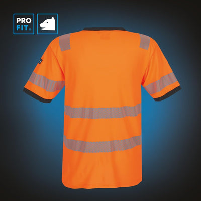 PRO FIT Warnschutz T-Shirt – Atmungsaktiv, Arbeits-Shirt, Allergiker geeignet, Herren, Damen, Reflex