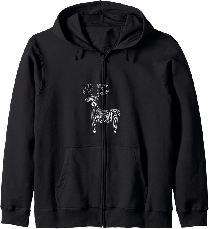 Have a Jolly Christmas Reindeer Art Design Kapuzenjacke