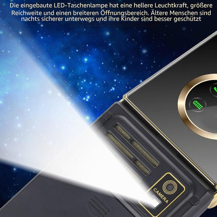 M3 1 Klapphandy, Klapphandy, 5900 MAh, Dual-SIM, Modische Senioren, Klapphandys mit Mobilem 2G-Gross