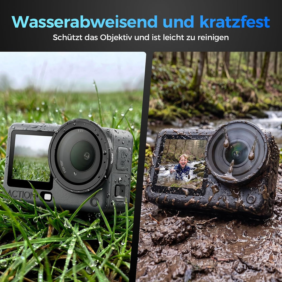Rollei ND Filterset für DJI Osmo Action 6 4er Pack ND8/ND16/ND32/CPL Filter für Action 6, für Action