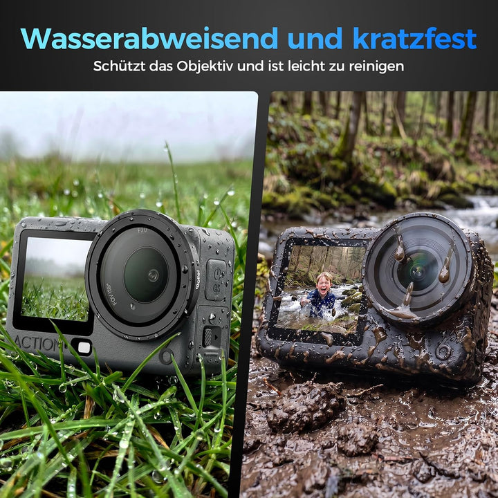 Rollei ND Filterset für DJI Osmo Action 6 4er Pack ND8/ND16/ND32/CPL Filter für Action 6, für Action
