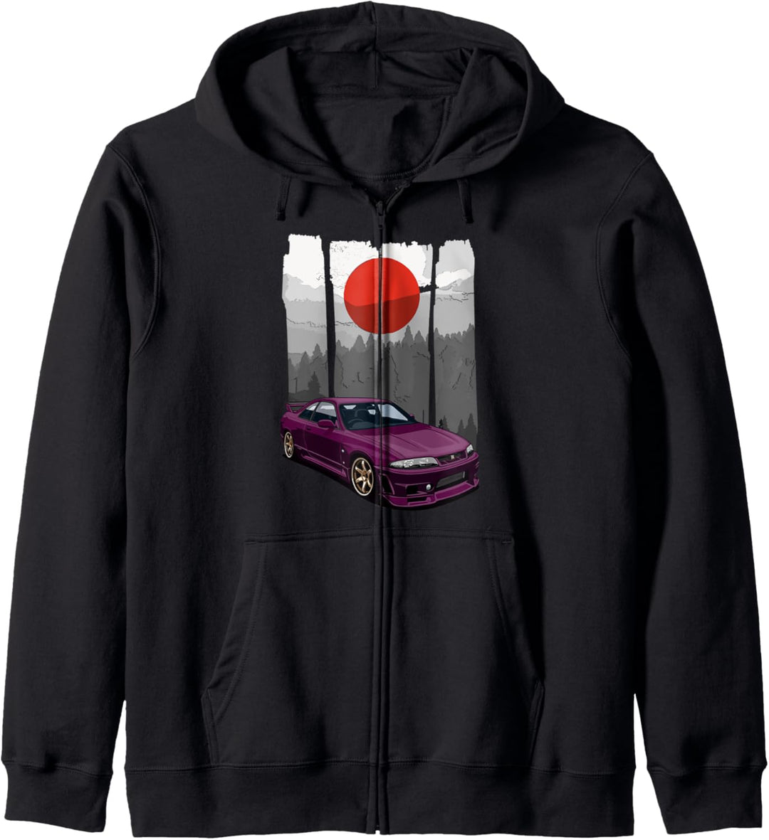 JDM Skyline R33 Car Tuning Japan Rising Sun Drift Kapuzenjacke