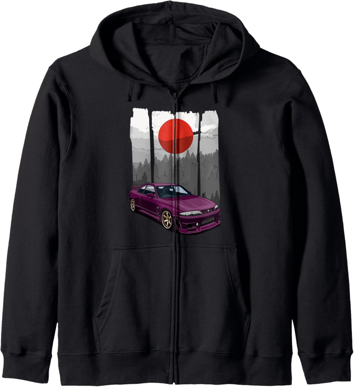 JDM Skyline R33 Car Tuning Japan Rising Sun Drift Kapuzenjacke