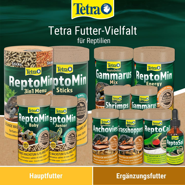 Tetra ReptoMin Sticks Schildkröten-Futter - ausgewogenes Hauptfutter für ausgewachsene Wasserschildk