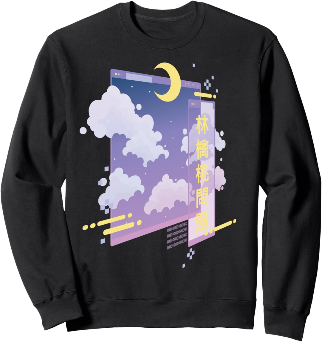 80s Retro Vaporwave | Pastel Goth Soft Grunge | Kawaii Mond Sweatshirt