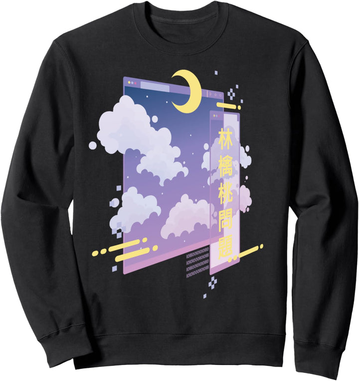80s Retro Vaporwave | Pastel Goth Soft Grunge | Kawaii Mond Sweatshirt