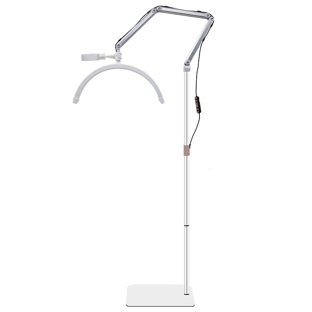 LED Halbmond Beauty Light Farbtemperatur 3000K-6000K Schwenkbar stabile Stand & Telefonhalterung Wei