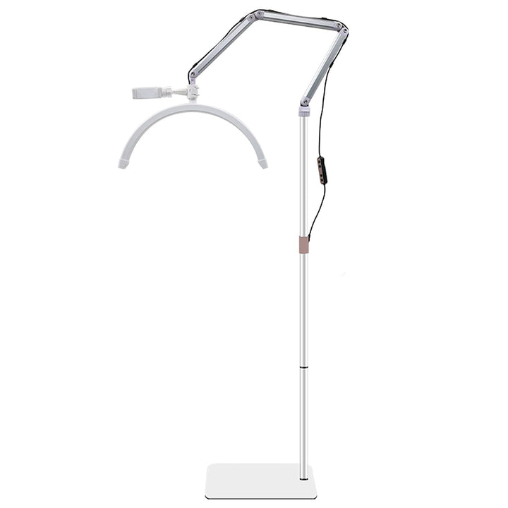 LED Halbmond Beauty Light Farbtemperatur 3000K-6000K Schwenkbar stabile Stand & Telefonhalterung Wei