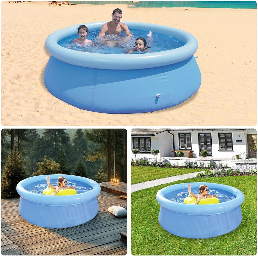 Aufblasbarer Pool, Swimming Pool, Round Bath Tub, Soft Easy to Inflate, Inflated Bathtub for Home, G