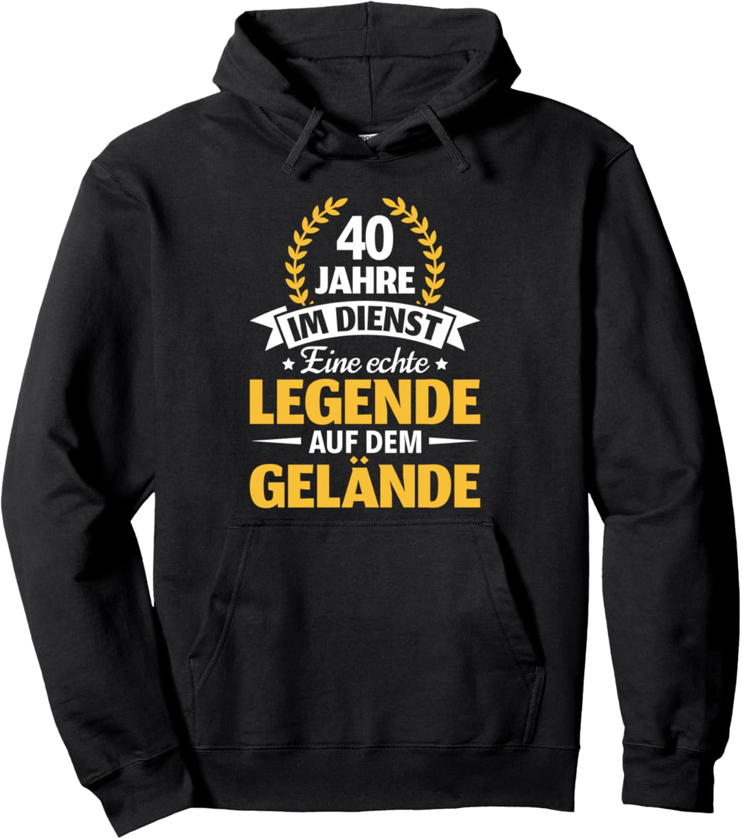 Jahre im Dienst 40 Jähriges Dienstjubiläum Firmenjubiläum Pullover Hoodie