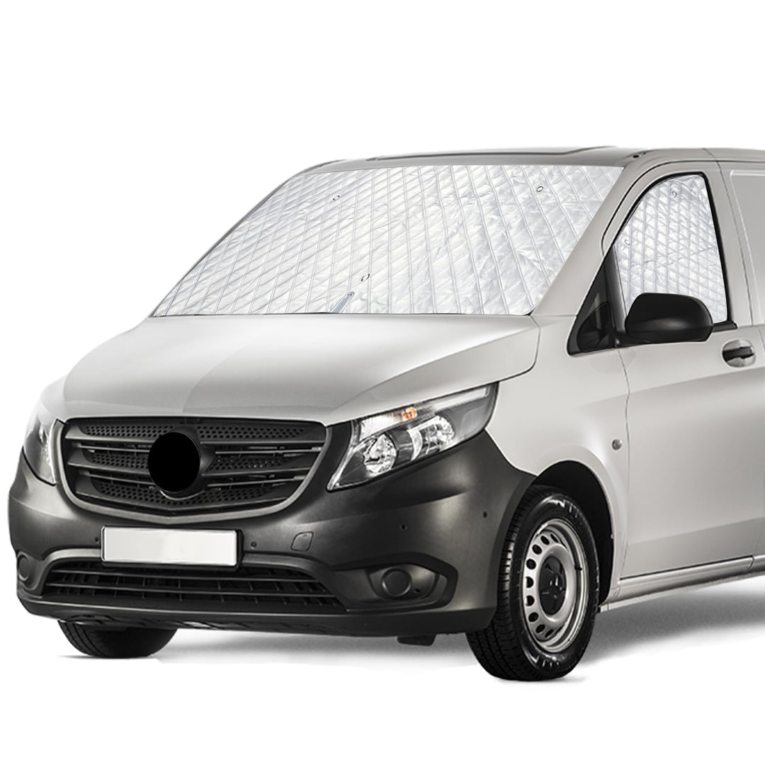 Windschutzscheibe Sonnenschutz für Mercedes-Benz VITO III W447 2014-2022, 600D Oxford Tuch 100% Lich
