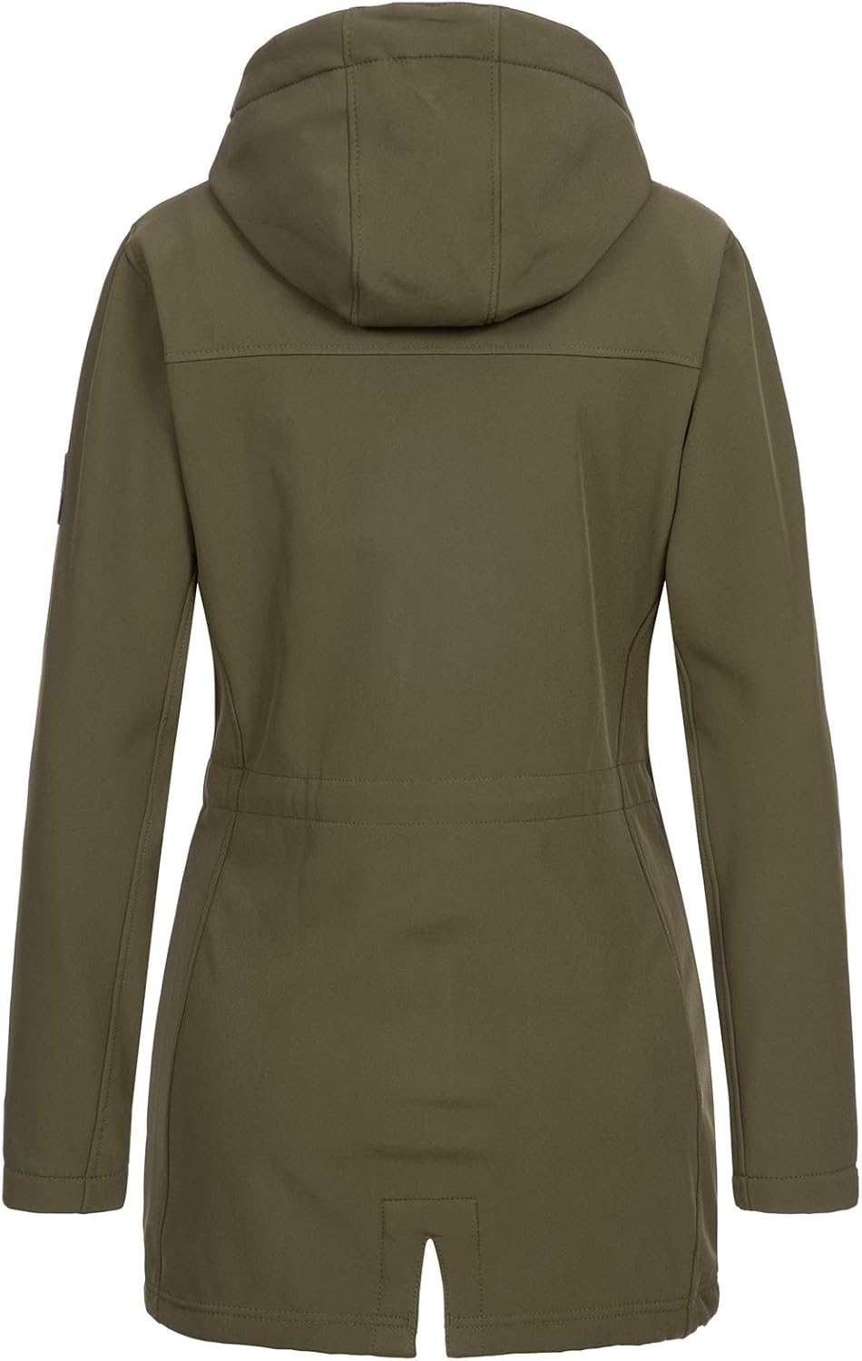 Damen Softshell Jacke Mantel Outdoor-Mantel D-423, S Dunkelgrün