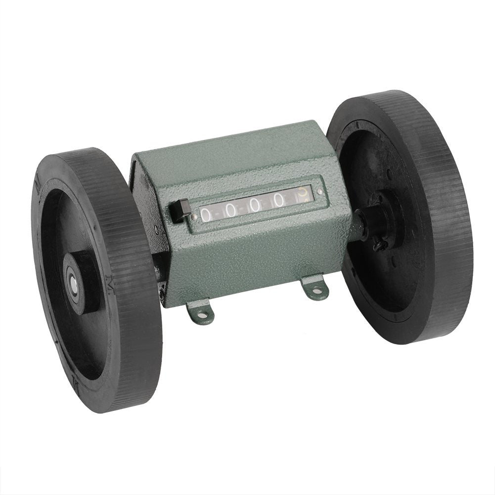 Mechanische Längenzähler Meter Counter Rolling Wheel 5 Stellen 0-9999,9m zum Zählen Messlänge, Max.