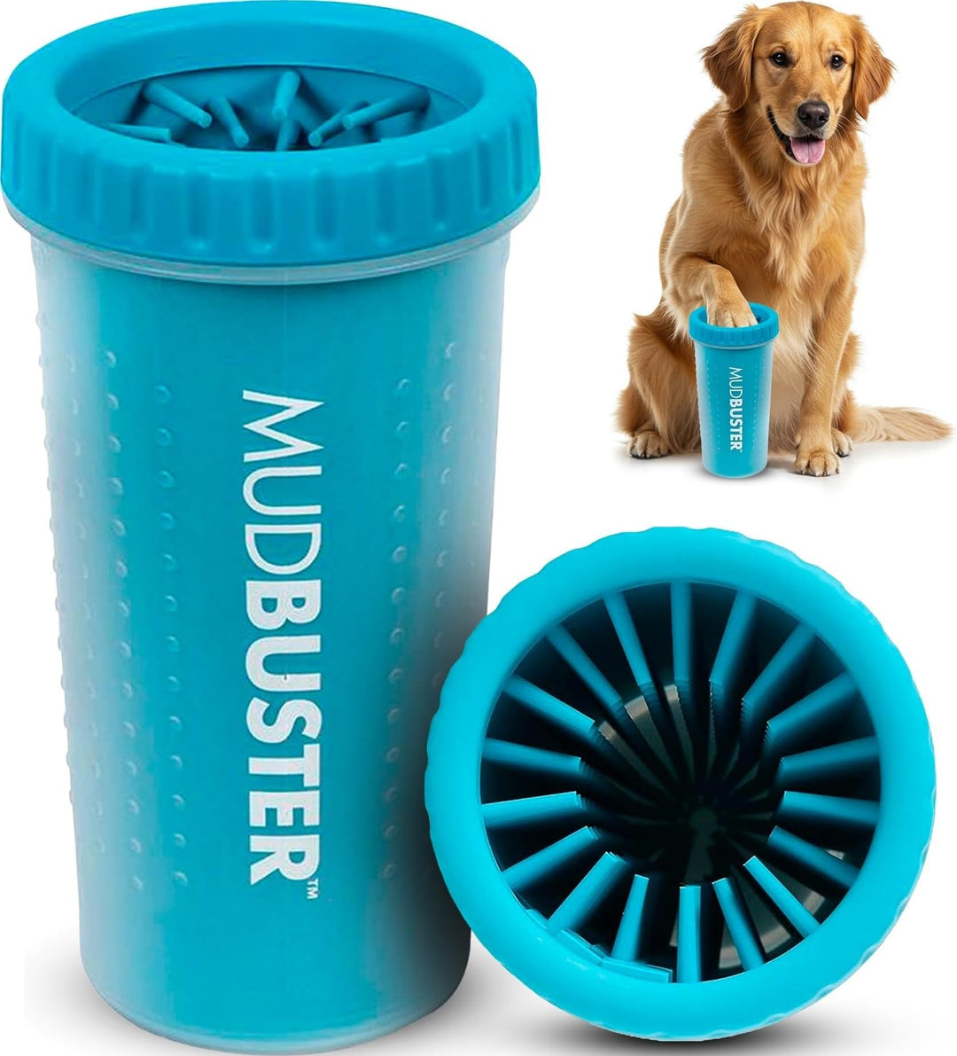 Dexas MudBuster tragbarer Hundepfotenreiniger, Grösse L, blau (PW720312) Blau Large (Pack of 1), Bla