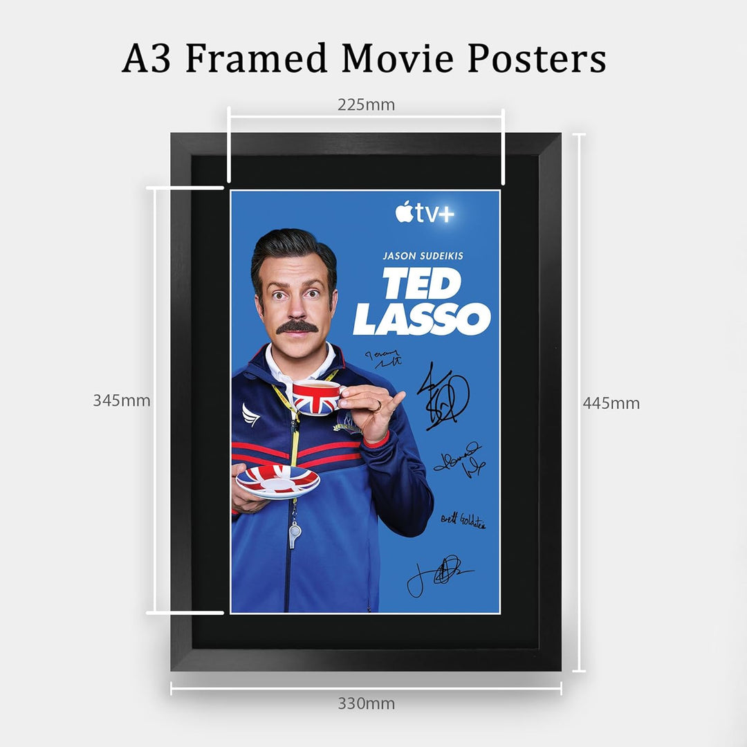 HWC Trading FR A3 Ted Lasso Geschenke Gedrucktes Signiertes Autogramm Poster für Fans von Fernsehn M