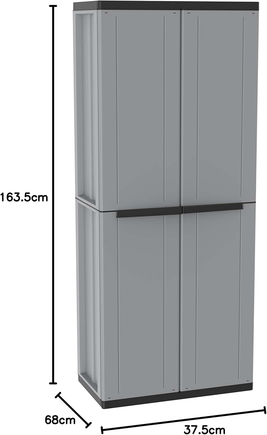Terry, Jline 368 , Besenschrank mit 2 Türen, Innenregal mit 4 Einlegeböden, für den Innen- und Ausse