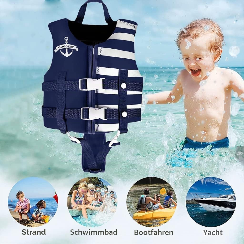 Kinder Schwimmweste Neopren Weste Schwimmjacke Kleinkinder Jungen Mädchen Bademode Schwimmen Jacke S